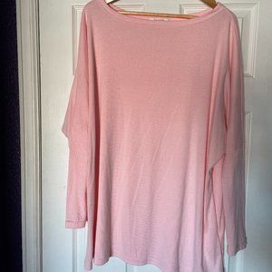 Pink Boat Neck Shirt